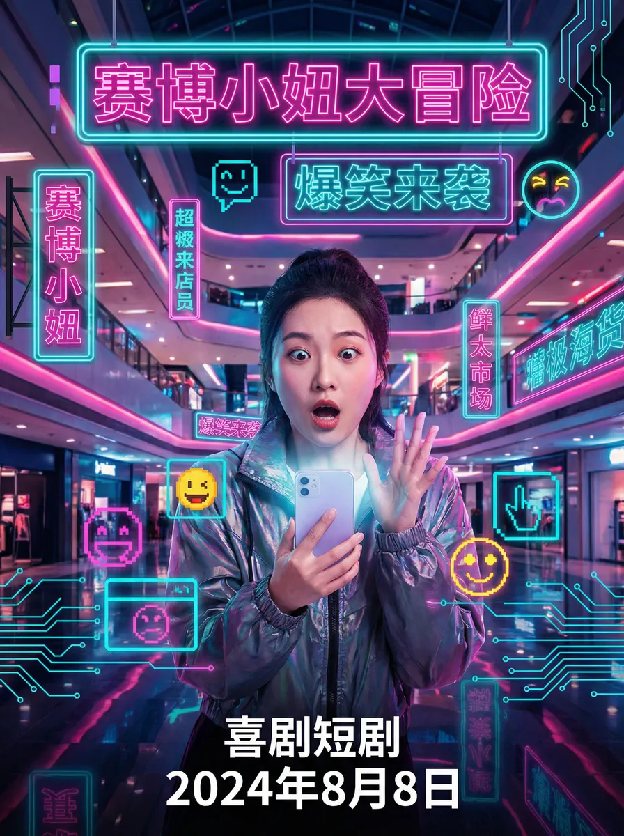 水门桥在线观看免费完整版 搞笑喜剧短剧 - 赛博小妞大冒险海报